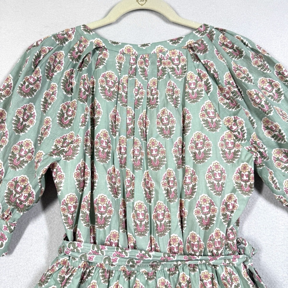 Marea Dress Womens Small Grace Tiered Floral Block Print V Neck Mini Cottage - Picture 8 of 13